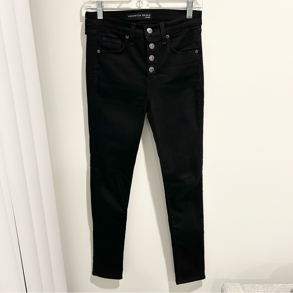 Veronica Beard Debbie 10” Skinny Jeans in Raven Size 26 - Picture 3 of 8